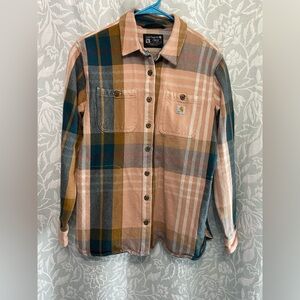 Carhartt Womens Plaid Shacket Shirt - Medium - Like New